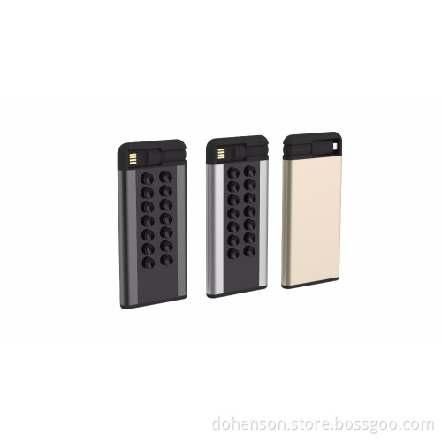 2 in 1 suction power bank 4000mAh with built-in cable for iPhone 5/6/7 plus,Samsung